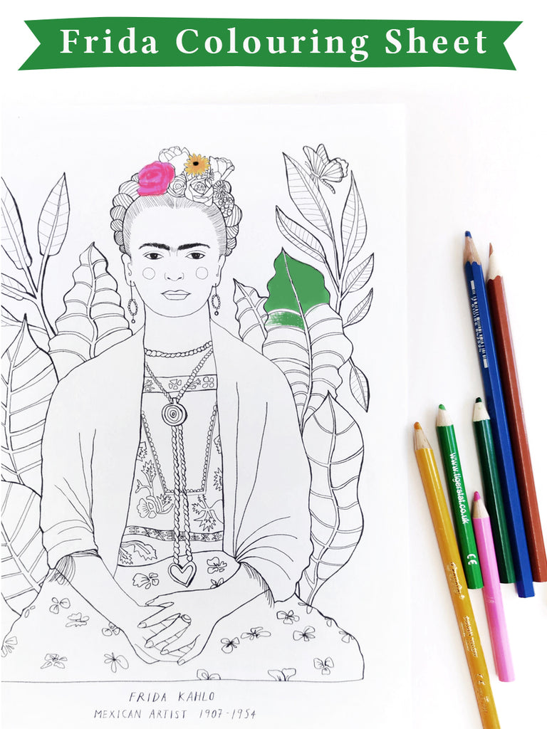 Frida Kahlo Colouring In-Sheet