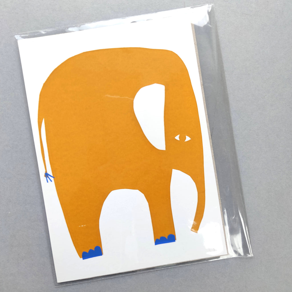 A5 Screen Printed Yellow Elephant