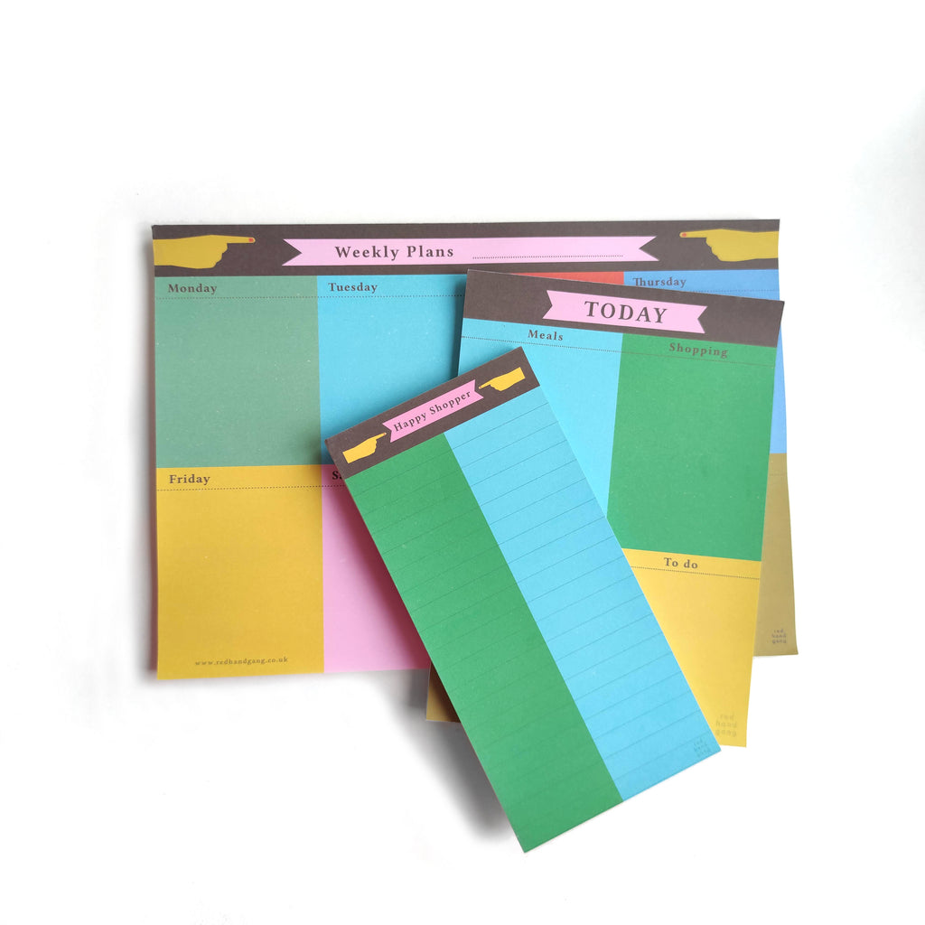 'Today' Colour Blocked Memo Pad - A5