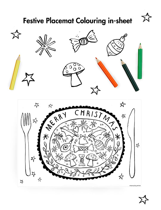 Festive Placemat Colouring in Sheet - Printable