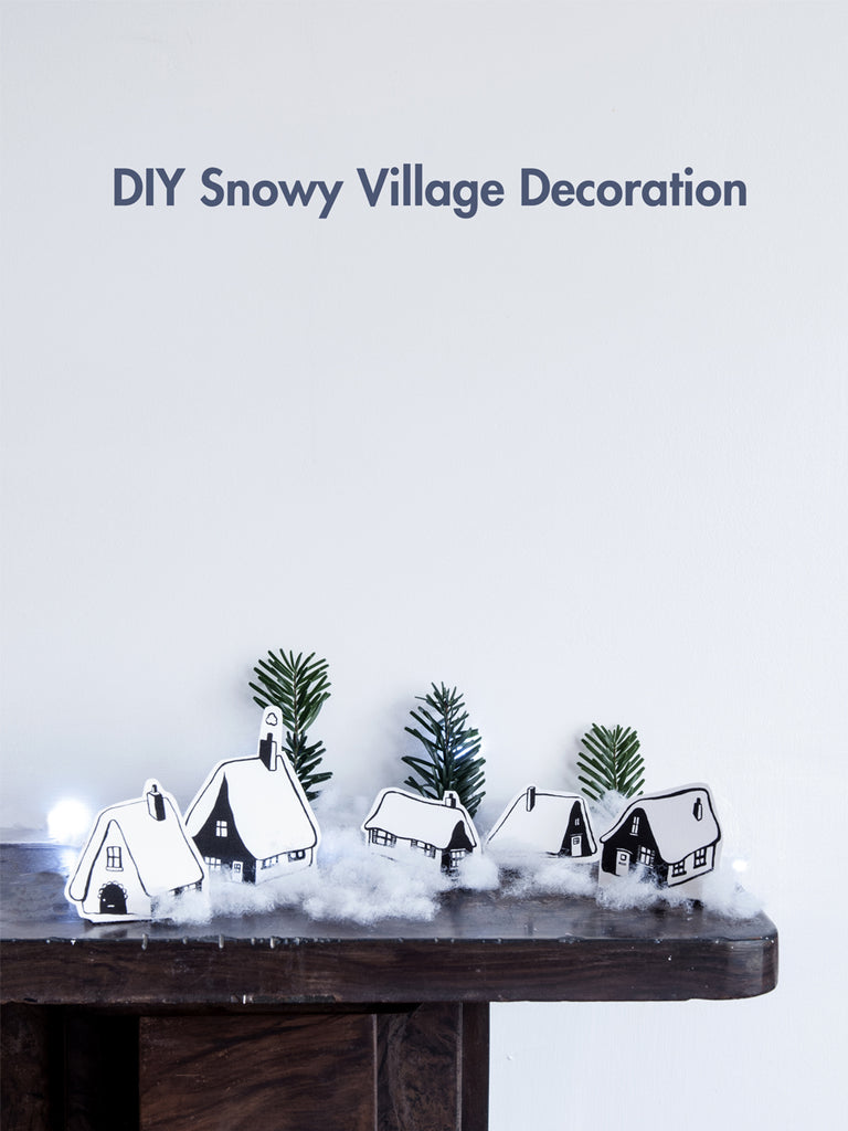 DIY Miniature Snowy Village.