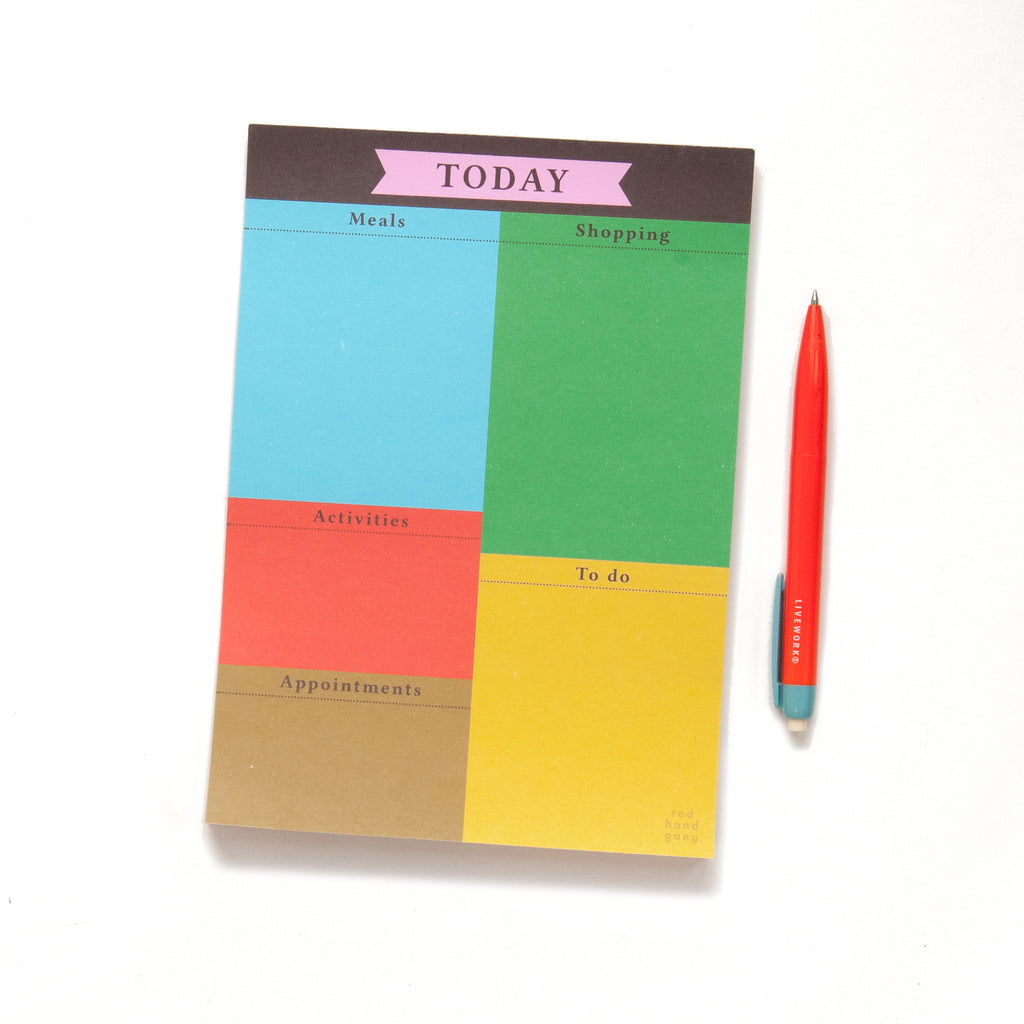 'Today' Colour Blocked Memo Pad - A5