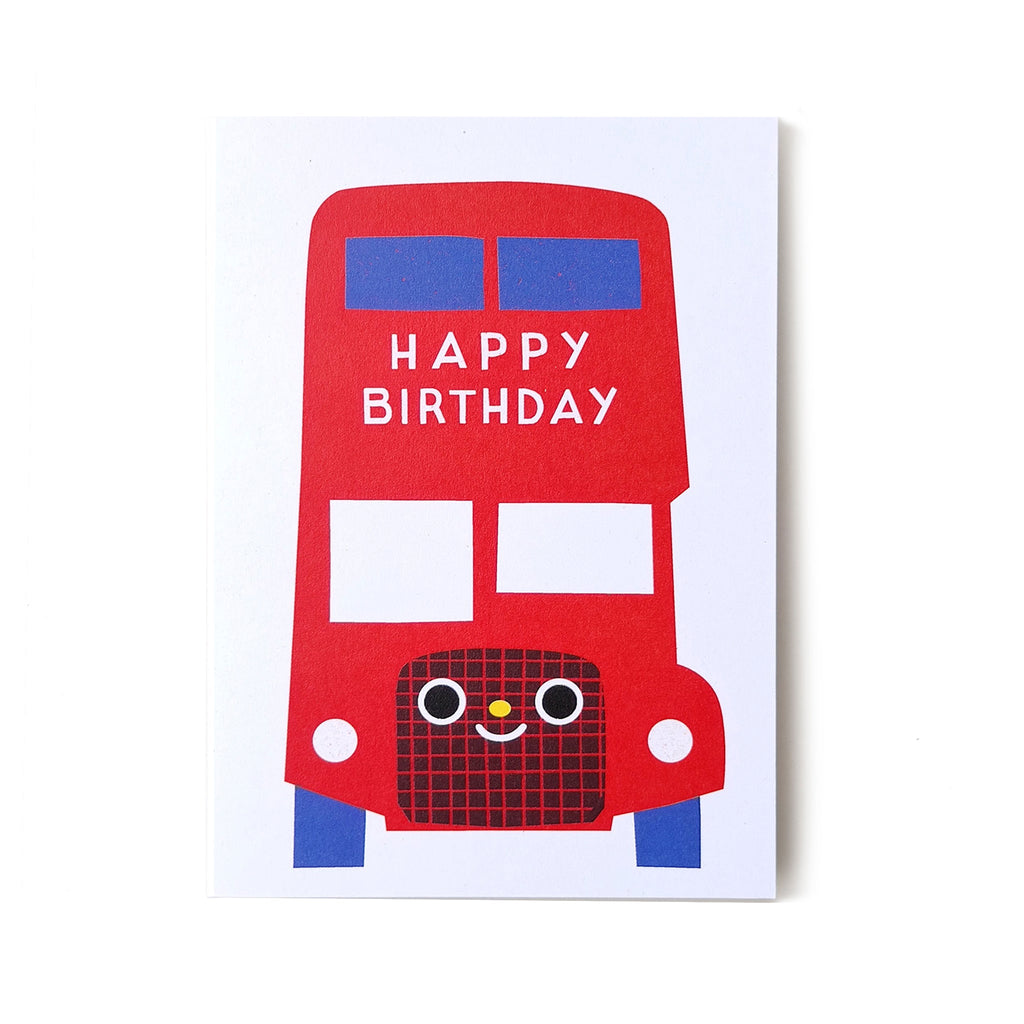 Bus birthday card by Red Hand Gang