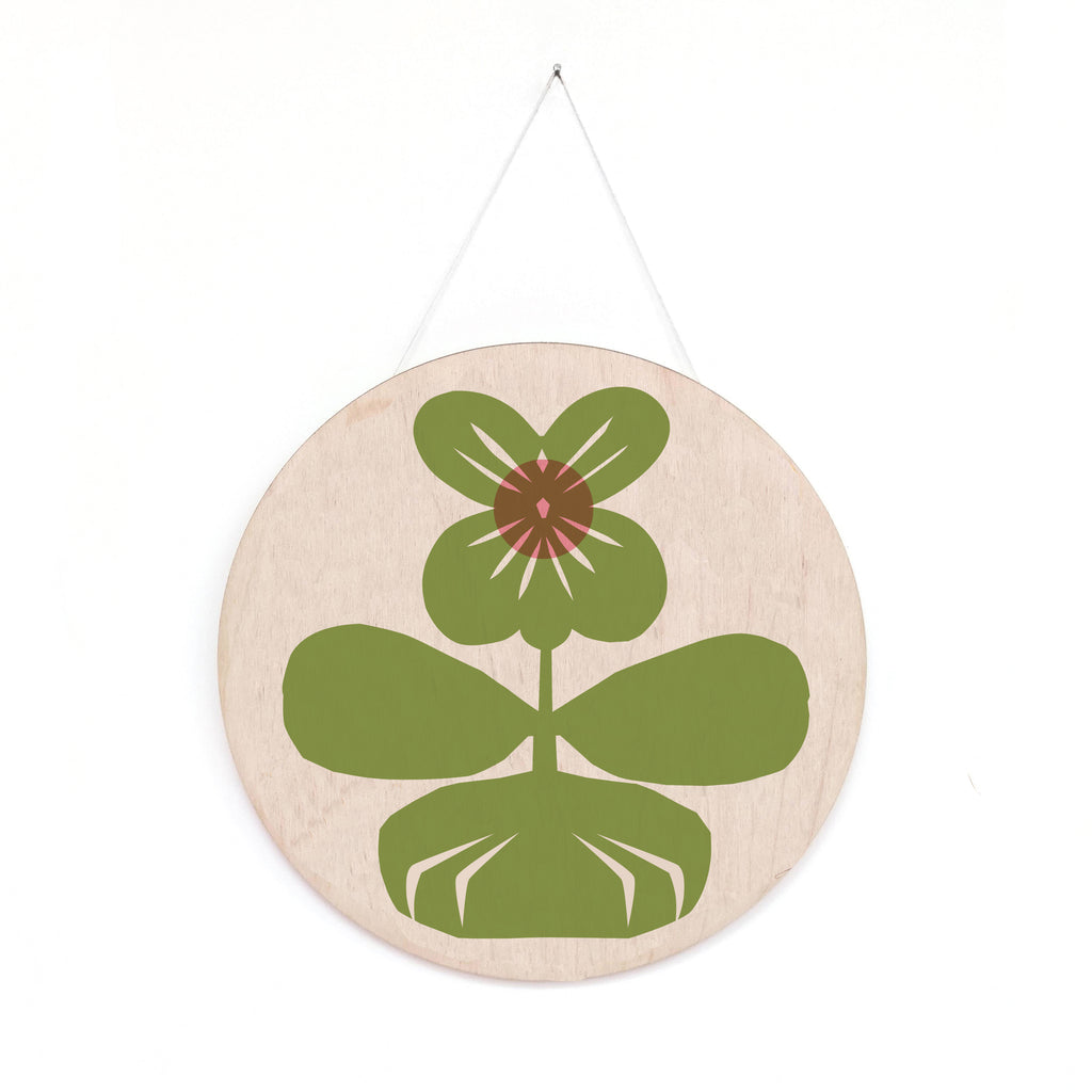 Flower - Wooden Screen Printed Wall Hanging