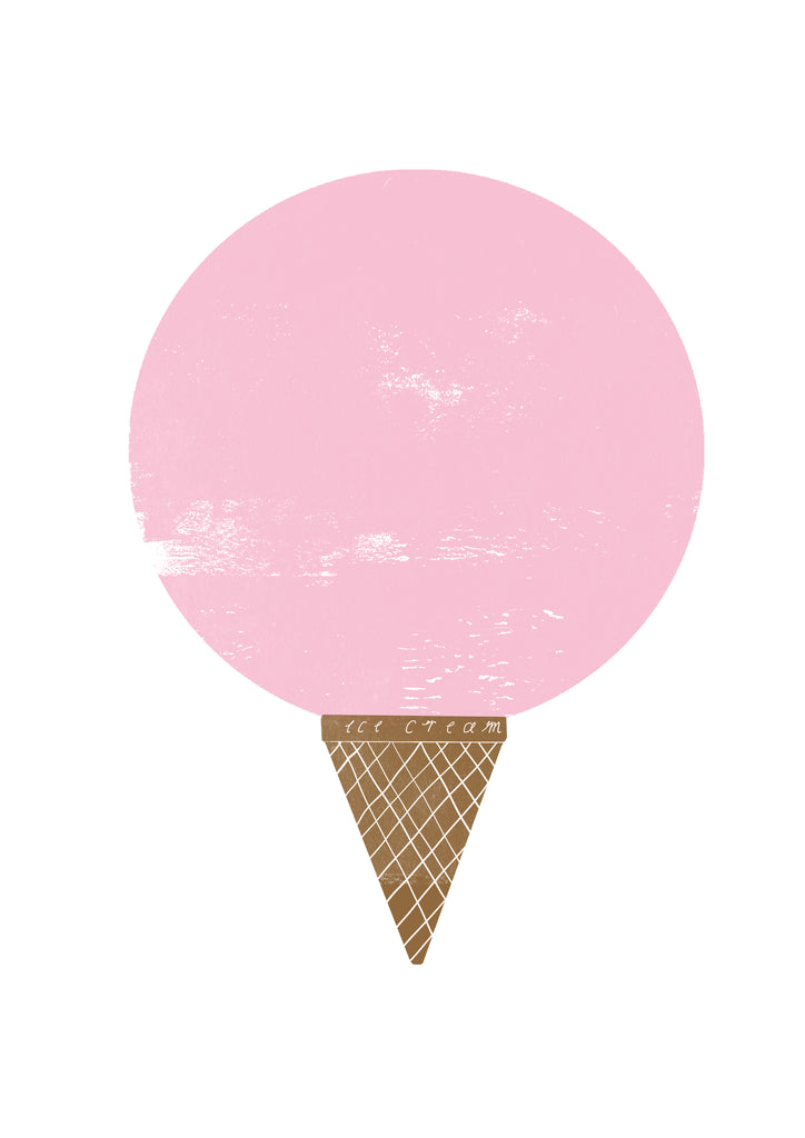 Pink Ice Cream Print