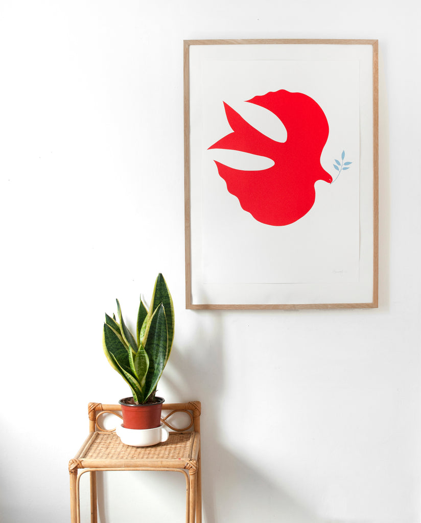 The Red Bird Screen Print - A2