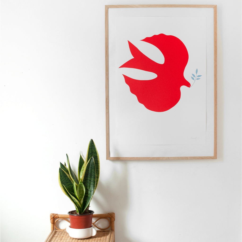 The Red Bird Screen Print - A2